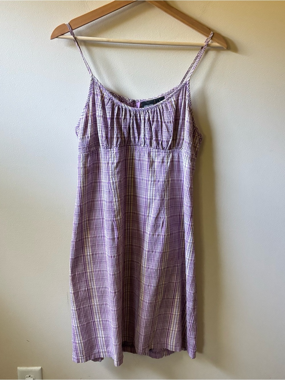 Xhilaration Purple Plaid Mini Dress